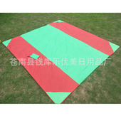 涤纶格子布沙滩垫现货 可折叠防水野营野餐垫 跨境新款 户外野餐毯