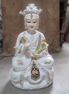 陶瓷泰山奶奶,白玉奶奶,地母娘娘,送子娘娘无极老母