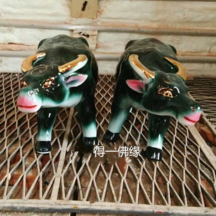 陶瓷瓷器生肖摆件现代家居风水摆