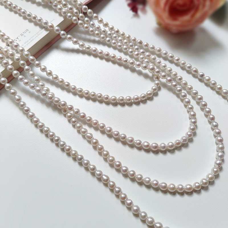 巴洛克珍珠毛衣链长款高级感气质小香风简约百搭单双多层天然淡水