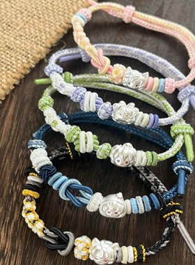 足银999盗墓笔记周边张起灵纯银谷子吴邪解雨臣手绳手链送礼物