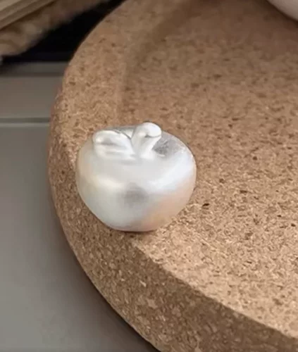 足银纯银苹果小配件