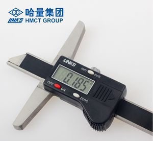 哈量数显深度卡尺 电子深度游标卡尺 深度尺测孔深专用深度卡尺