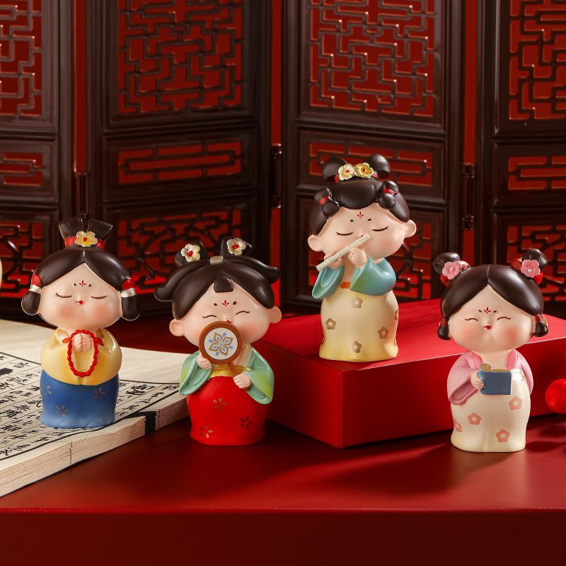 古风唐朝仕女桌面小办公室装饰品