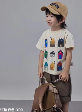 断码特价清货夏款专柜正品妮可贝贝男小童休闲运动短袖T恤16241