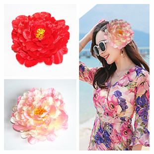 沙滩渡假头花饰品花朵发夹头饰牡丹民族风海边太阳花韩国发饰头花