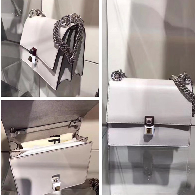 FENDI·ÒµÏ KAN I пîŮʿö¤¿Û°×É«·çÇÙ°üÁ´Ìõµ¥¼çб¿æ°üÅ®°ü