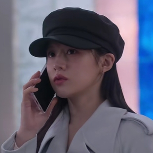 欧洲韩剧爱情怎么翻译高允真车茂熙同款帽子女贝雷帽鸭舌帽百搭潮