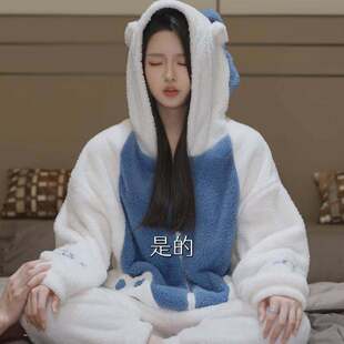 欧洲短剧我的女友是恶龙李柯以皓玥同款睡衣裤套组上衣裤子女衣服