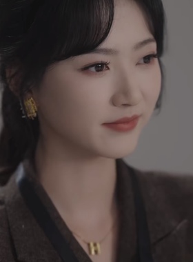 玫瑰与青松包金妮方允同款耳环