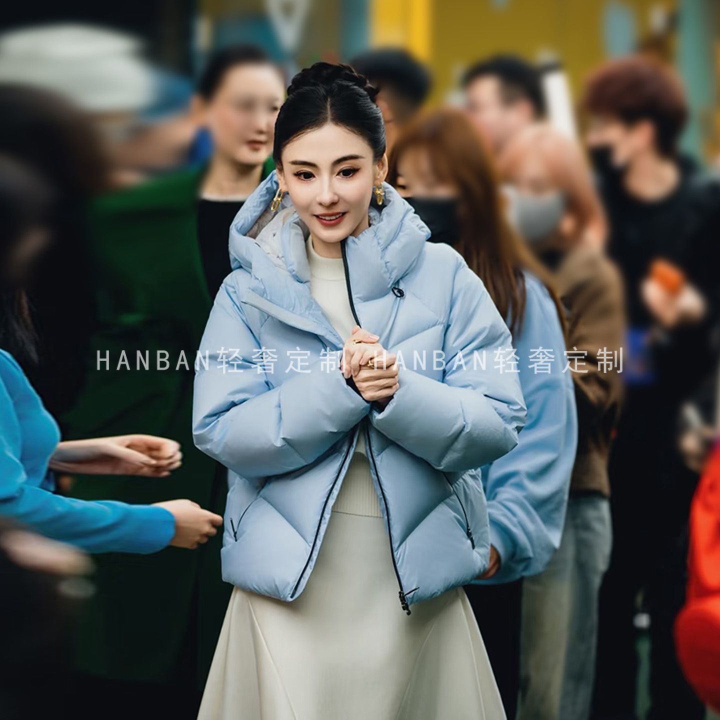 欧洲张柏芝同款【90白鸭