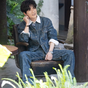 欧洲快乐老友记陈楚生同款牛仔外套秋冬夹克上衣裤子男衣服潮