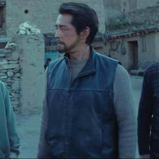 欧洲生命树胡歌多杰同款皮衣背心外套立领无袖背心上衣男衣服潮