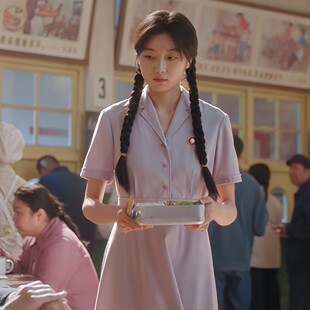 欧洲纯真年代的爱情孙千费霓同款衬衫连衣裙夏季短袖裙子女衣服潮