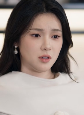 欧洲短剧攀高枝刘夕语温时宜同款珍珠耳环女轻奢高级感气质耳饰潮