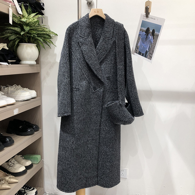 新款双面羊绒大衣女长款韩版宽松