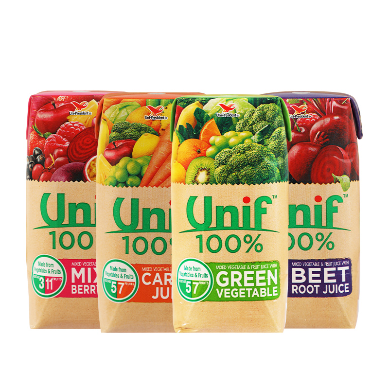 清仓特价泰国进口Unif100%多种蔬菜胡萝卜果蔬汁饮料200ml组合装