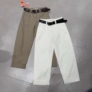 WEISU唯速2026春季新款高腰弹力显瘦九分直筒法棍牛仔裤女 52890