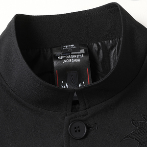 JK502P65中老年男装爸爸装风唐装刺绣中山装外套立领中式夹克图片