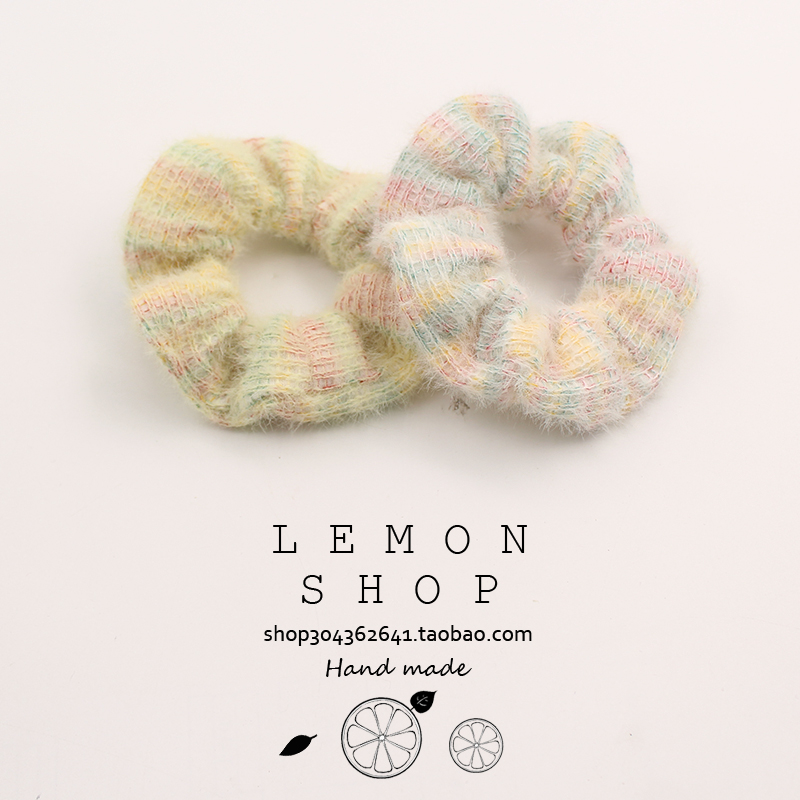 秋冬韩国新款毛绒大肠发圈