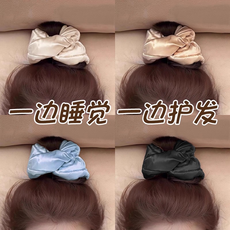 大肠发圈枕头发绳超大丸子头头饰