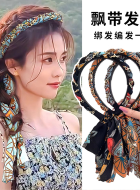 绑发一体发箍女2025新款夏款发带