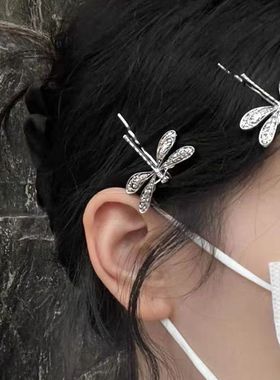 老友记Emily蜻蜓发夹凌乱美一字夹欧美复古发卡美式甜心发饰