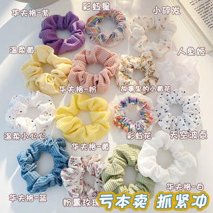 2025新款 氣質(zhì)豬大腸發(fā)圈女高級感頭繩頭花發(fā)飾橡皮筋扎頭發(fā)繩頭飾