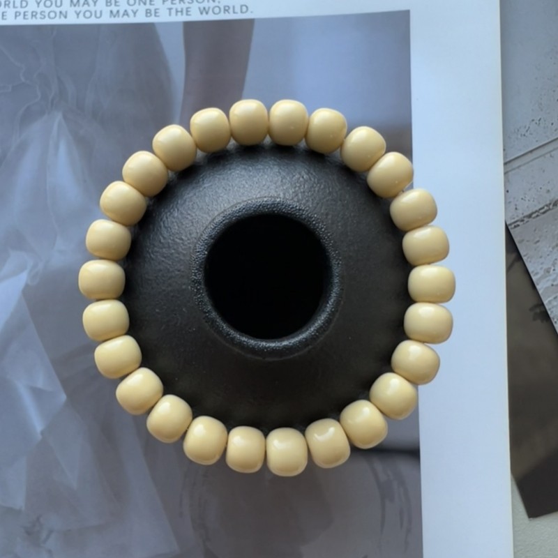 天然金膏玉老型手串女手链男路路通文玩奶油黄饰品复古新中式高级,饰品/流行首饰/时尚饰品新,手链,淘宝优惠券,粉丝福利购,淘宝优惠卷