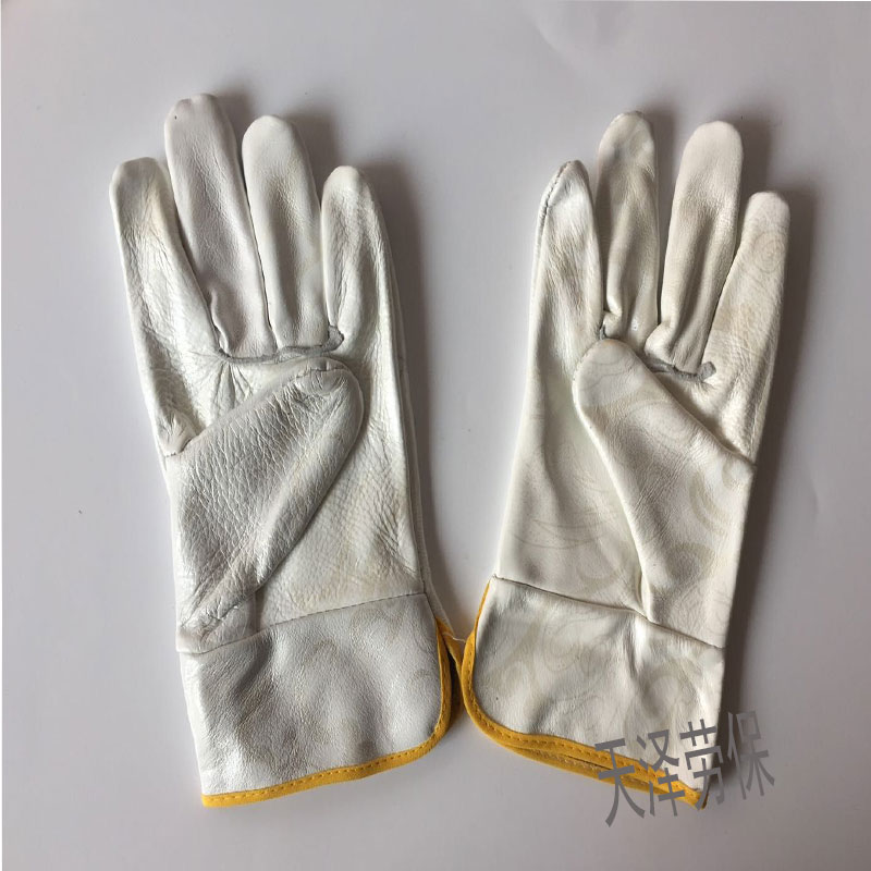 全头层牛皮短款电焊手套耐磨舒适防烫 劳保防护 焊工烧焊司机整背