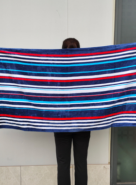 外贸原单Simple Sarongs纯棉浴巾柔软吸水双面加厚沙滩毛巾有瑕疵