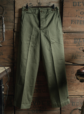 恶犬BRONSON M-43橄榄绿OD7野战裤 M45男士重磅棉缎纹宽松直筒裤