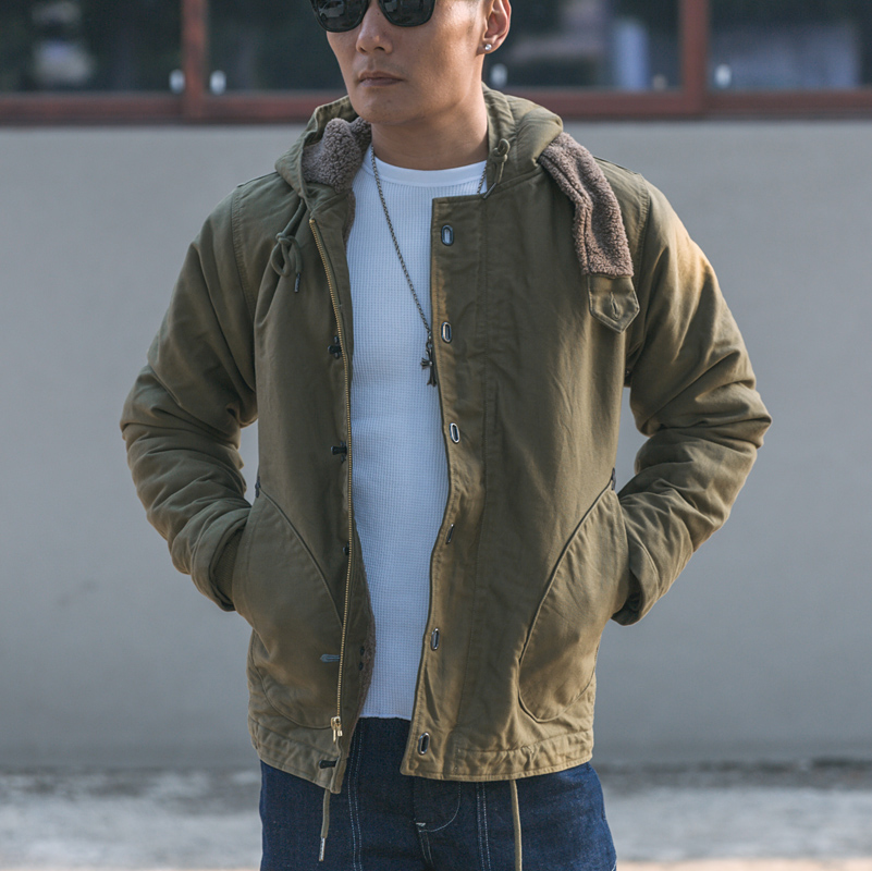 【潮woo专属】non stock usn n2甲板服 加厚n1甲板夹克保暖外套男