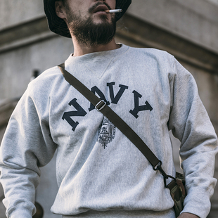 恶犬BRONSON重磅横纹海军预备队卫衣加厚毛圈运动衫 潮WOO专属