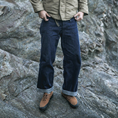 赤耳原色牛仔裤 恶犬BRONSON复刻1917初代Dungaree甲板工作裤 男士