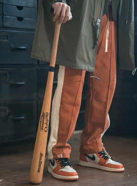 NON STOCK OLD SCHOOL老学校风格纯棉毛圈拼色卫衣裤 运动长裤子