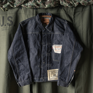 恶犬BRONSON S806XX大战爆竹节原色赤耳丹宁13oz单口袋牛仔衣夹克