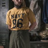 RUGBY海军橄榄球短袖 恶犬BRONSON重磅美式 足球运动衫 纯棉t恤休闲