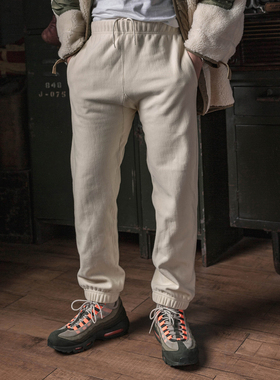 恶犬BRONSON REVERSE WEAVE 横纹编织加厚重磅卫衣裤纯色小脚裤子