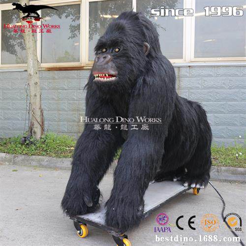 仿真手工艺品贴毛动物机械电动大猩猩模型源头工厂来图制作