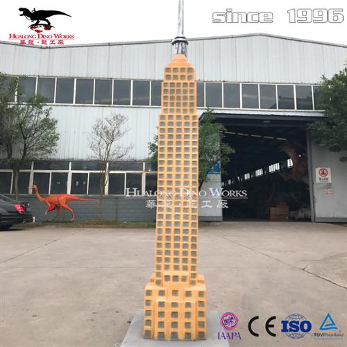 源头厂家建筑物玻璃钢微缩景观帝国大厦模型蛇年新春美陈引流摆件