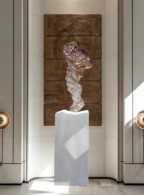 现代抽象透明树脂工艺品雕塑客厅落地高端大气型摆件家居软装饰品