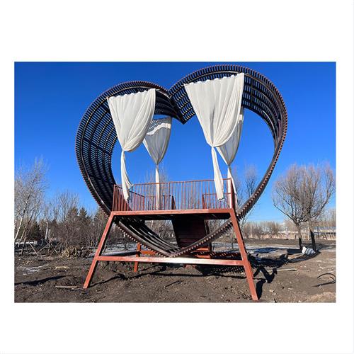 中式打卡设备不锈钢景观雕塑手工焊接漆面组装设计制作安装一体式