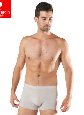 皮尔卡丹内裤 男士无痕平角裤 棉加莫代尔中腰宽边 弹力棉P53762