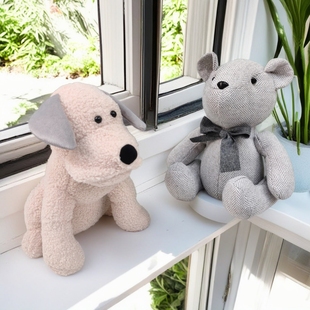 动物布艺装饰品 门后摆件防撞门挡门碰 创意猫头鹰防风门档小沙包