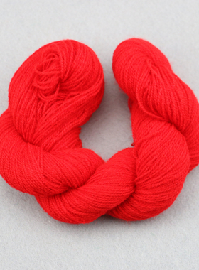 26支粗腈纶膨体开司米大红色佛事弹棉花被晴纶线婚嫁装饰细绒毛线