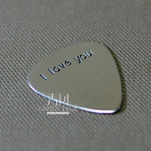 吉他拨片 个性 刻字 925纯银原创手工定制银饰 包邮 女 定制拨片 男