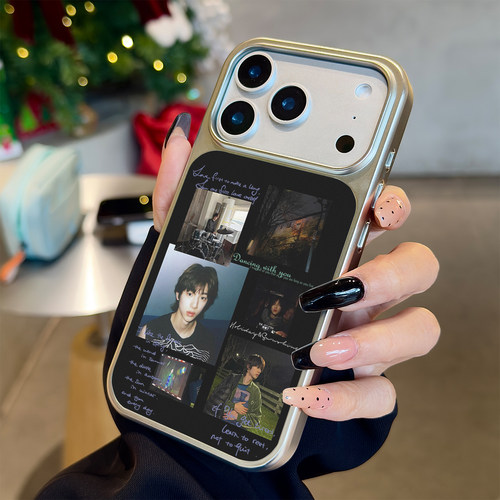 JUHOON金主训手机壳18promax明星周边iphone17哑光玻璃15pro苹果16plus磨砂防指纹韩系潮流1314个性简约17air