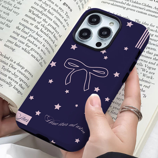 法式星星蝴蝶结iPhone14二合一菲林适用15plus简约苹果12/13可爱16promax小众女款iphonex防摔保护xr手机壳