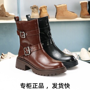 COMELY康莉2025秋冬厚底骑士靴美拉德西部靴户外女短靴子KBS48889